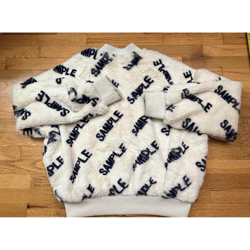 RARE Prototype SMFK Sample Fur Jacket All Over Print Zip Streetwear Collectable - Picture 6 of 16